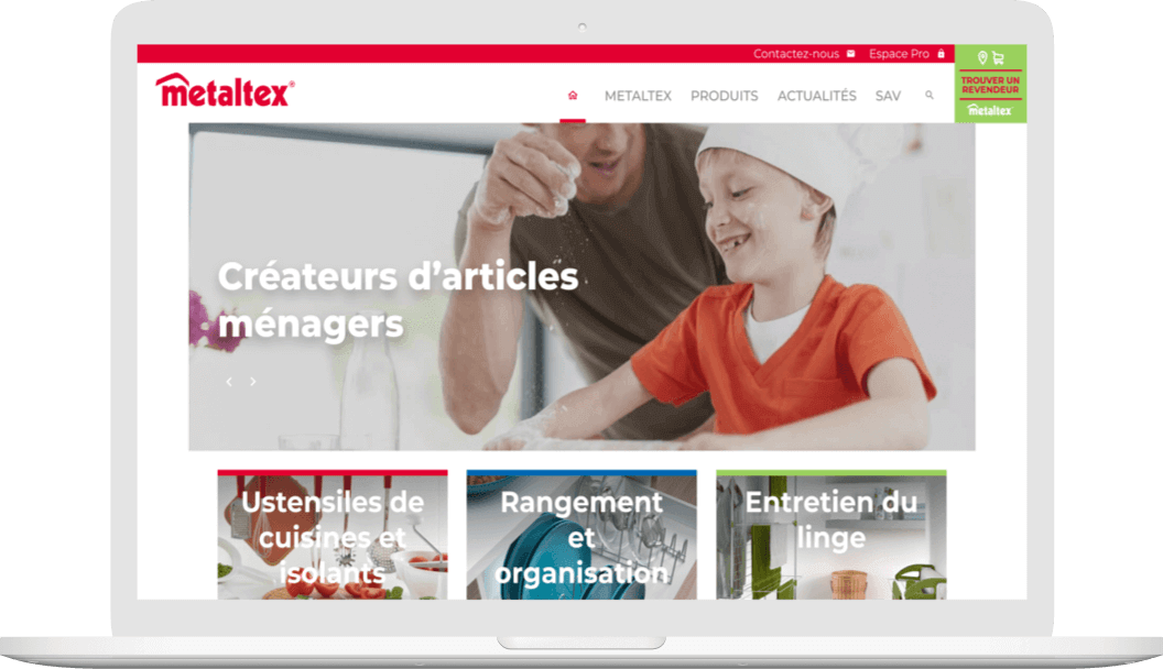 Metaltex, client de l'agence digitale Data Projekt - Création de site web wordpress
