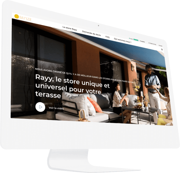 Store Rayy, client de l'agence digitale Data Projekt - Site e-commerce & Configurateur de store sur-mesure
