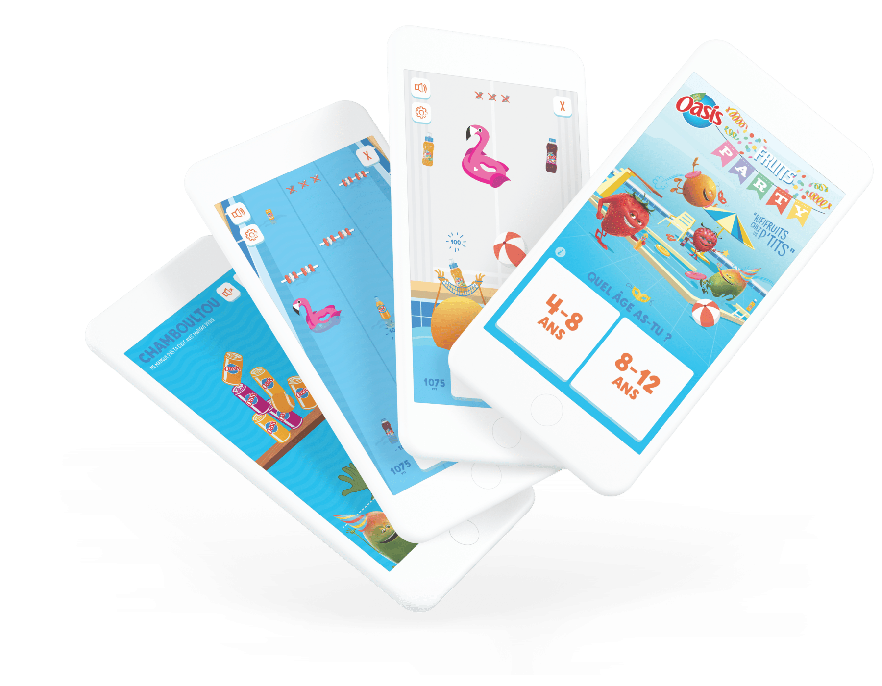 Orangina Suntory, client de l'agence digitale Data Projekt - Création de casual game, adver game, social game, jeux concours et application mobile