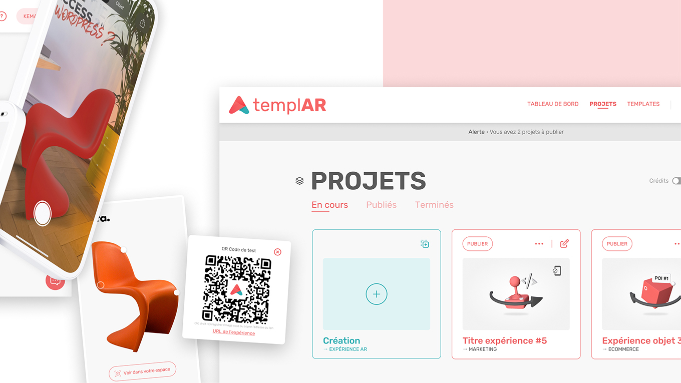templAR, client de l'agence digitale Data Projekt - Développement de la plateforme de création de contenus en réalité augmentée