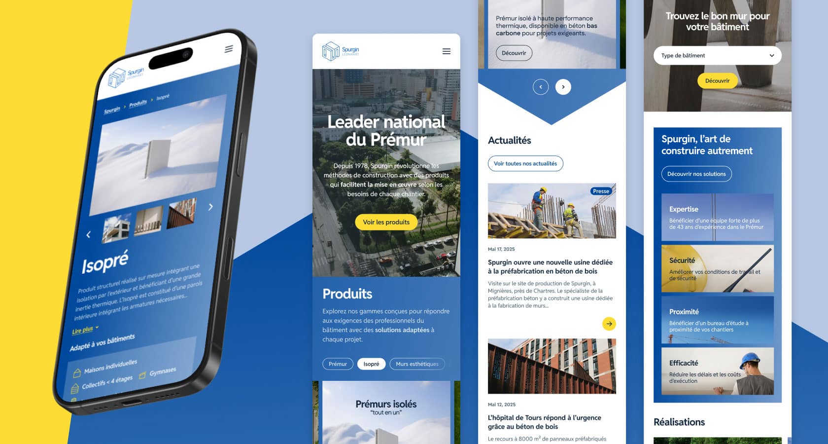 Spurgin, client de l'agence digitale Data Projekt - Création du site vitrine wordpress